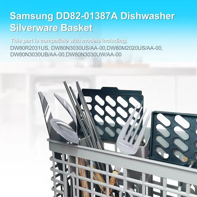 Alt view image 3 of 7 - Upgrade Samsung DD82-01387A Case-Spoon-Dishwasher Cutlery Rack Replacement,Compatible with Samsung Dishwasher Modle DW80R2031 Series