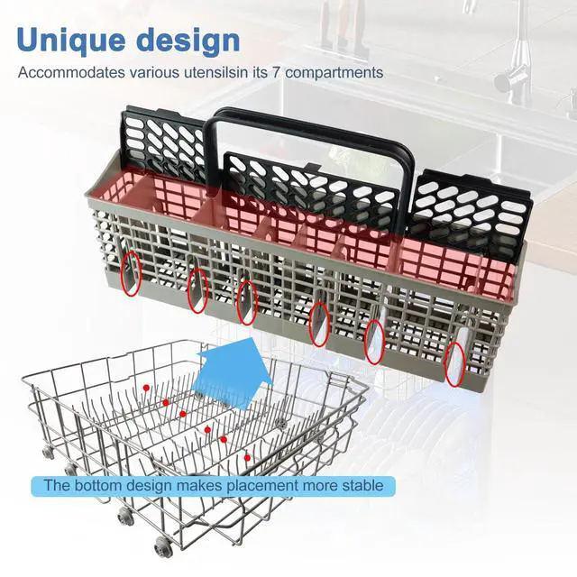 Alt view image 4 of 7 - Upgrade Samsung DD82-01387A Case-Spoon-Dishwasher Cutlery Rack Replacement,Compatible with Samsung Dishwasher Modle DW80R2031 Series