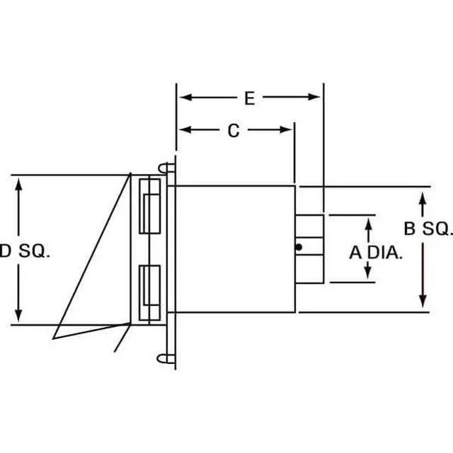 Alt view image 2 of 2 - VH1-4 4" Aluminum Hood for Sidewall Vent Terminations