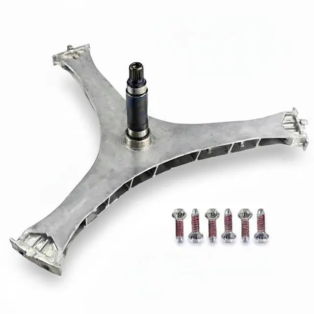 Main image of DC97-17004B Washer Flange Shaft Assembly Compatible with Samsung Front Load Washing Machines, with DC60-40137A Spider Hex Bolts (6-Pack), Replaces DC97-17004A, DC97-17004E, 4000061