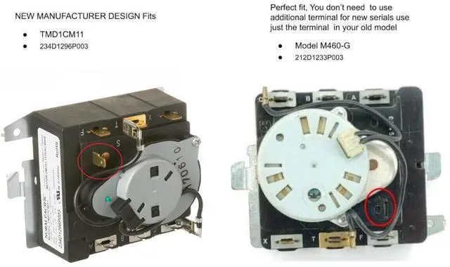 Alt view image 3 of 5 - 234D1296P003 for GE Dryer Timer TMD1CM11