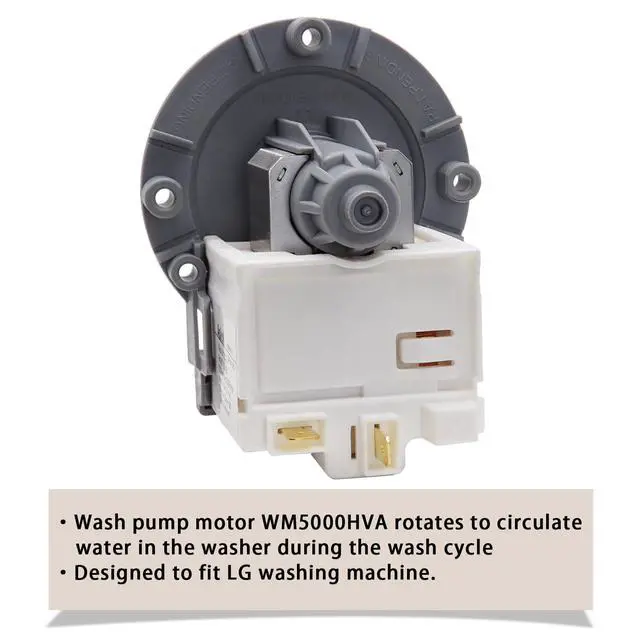 Alt view image 3 of 6 - WM8100HVA WM9000HVA WM8000HWA WM5000HVA Washer Circulation Pump for LG | Replace LG WM5000HWA WM8000HVA, WM8100HWA WM8500HVA, WM9000HWA WM9500HKA