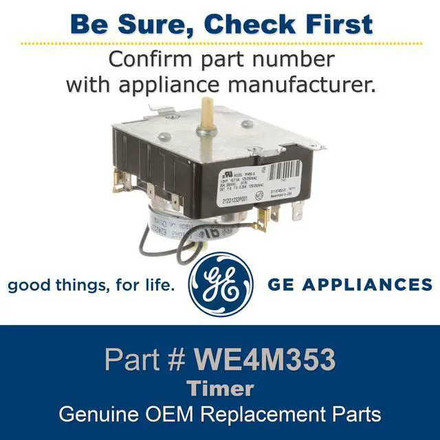 Alt view image 6 of 7 - WE4M353 nuine OEM Dryer Timer for Dryers