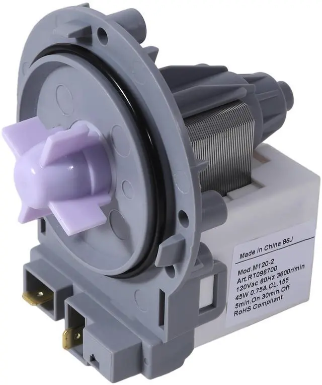 Main image of EAU61383506 WM3488HW WM3477HS Washer Drain Water Pump Motor Fit for L.G | WM3488HW WM3477HS WM3488HS WM1355HW WM3477HW WM1377HW WM1355HR WM3455HS WM3455HW, 4681EA2001K, Front Loading Washing Machine