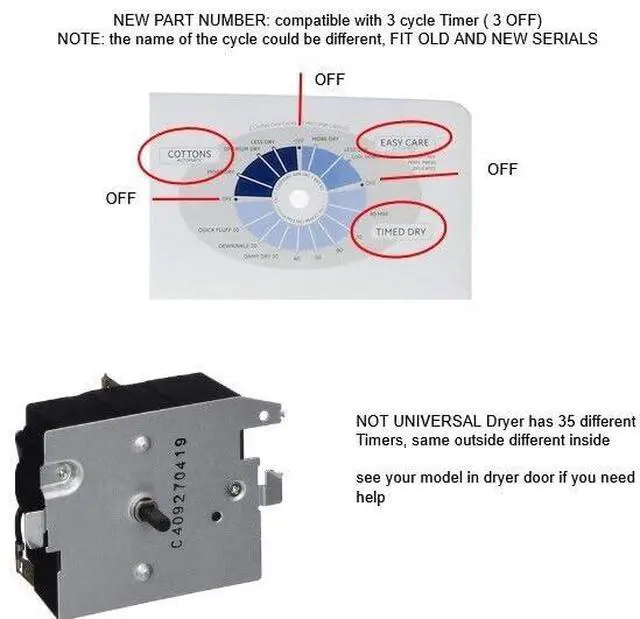 Alt view image 3 of 6 - EQUIP. DR US TMD1EM35 WE04X25280-24PK 4467035 EDU0341 Timer Fits old #s TMD1EM35 WE04X25280-24PK 4467035
