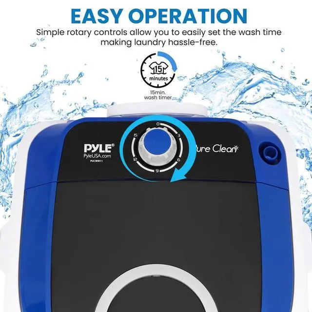 Alt view image 2 of 7 - Upgraded Version Portable Washer - Top Loader Portable Laundry, Mini Washing Machine, Quiet Washer, Rotary Controller, 110V - For Compact Laundry, 4.5 Lbs. Capacity, Translucent Tubs