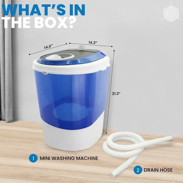 Alt view image 7 of 7 - Upgraded Version Portable Washer - Top Loader Portable Laundry, Mini Washing Machine, Quiet Washer, Rotary Controller, 110V - For Compact Laundry, 4.5 Lbs. Capacity, Translucent Tubs