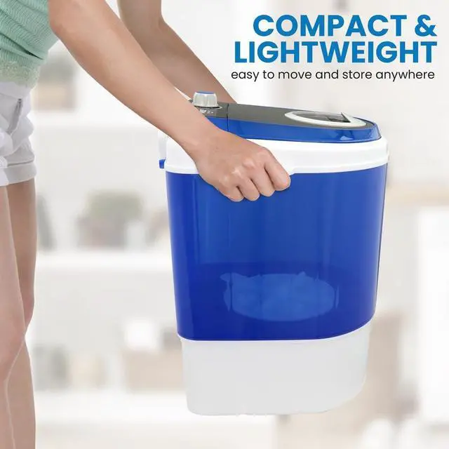 Alt view image 6 of 7 - Upgraded Version Portable Washer - Top Loader Portable Laundry, Mini Washing Machine, Quiet Washer, Rotary Controller, 110V - For Compact Laundry, 4.5 Lbs. Capacity, Translucent Tubs