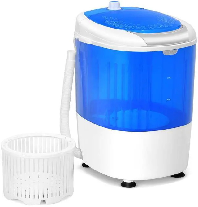 Main image of Mini Portable Washing Machine, 5.5 LBS Capacity Washer Machine and Spinner Combo with Spin Tub & Drain Hose, Small Semi-automatic Portable Washer for Apartment Dorm RV (Blue)