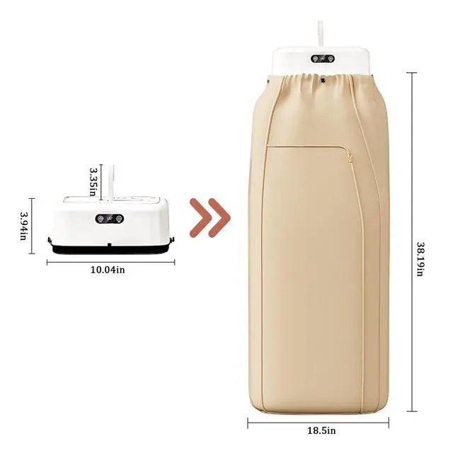 Alt view image 2 of 6 - Portable Clothes Dryer,Intelligent Constant Temperature And Portable,Small Foldable,360 Cycle Heating,Digital Touch Screen,Suitable For Home Or Travel Use (White)