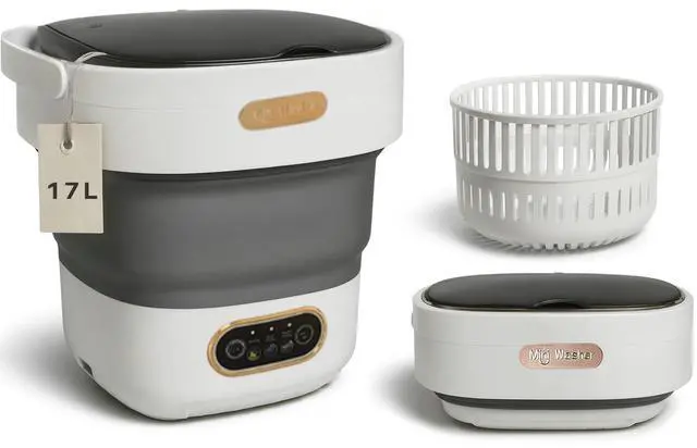 Main image of Portable Washing Machine, 17L / 4 Gal, Foldable Mini Washing Machine, Mini Portable Washer, Easy To Use, Quiet and User Friendly, Great for Dorms Small Apartments Travelling, 3 Modes