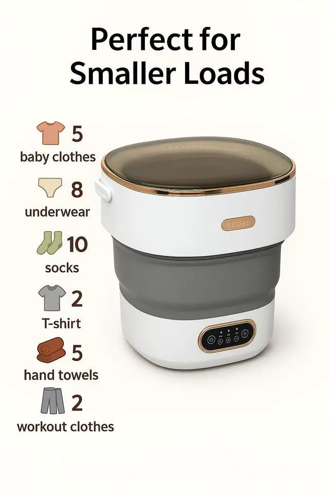 Alt view image 4 of 7 - Portable Washing Machine, 17L / 4 Gal, Foldable Mini Washing Machine, Mini Portable Washer, Easy To Use, Quiet and User Friendly, Great for Dorms Small Apartments Travelling, 3 Modes