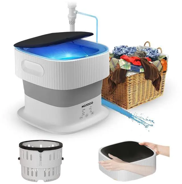 Main image of Mini Portable Washing Machine - Foldable/Collapsible Washing Machine for Baby Clothes, Socks, Underwear - Portable Washer for Travel, Camping, Apartments, RV