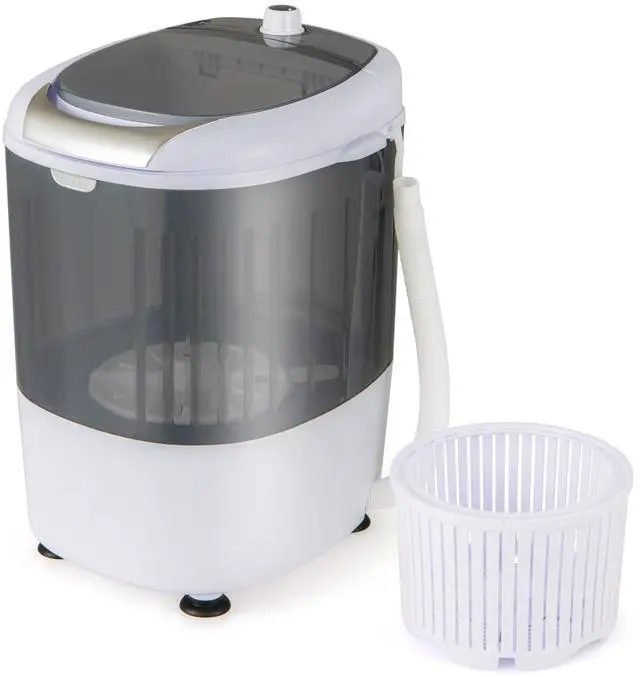 Main image of Portable Mini Washing Machine, Clothes Washer and Spinner Combo, 5.5 LBS Capacity, Small Compact Laundry Washer for Apartment Dorm RV (Grey & White)