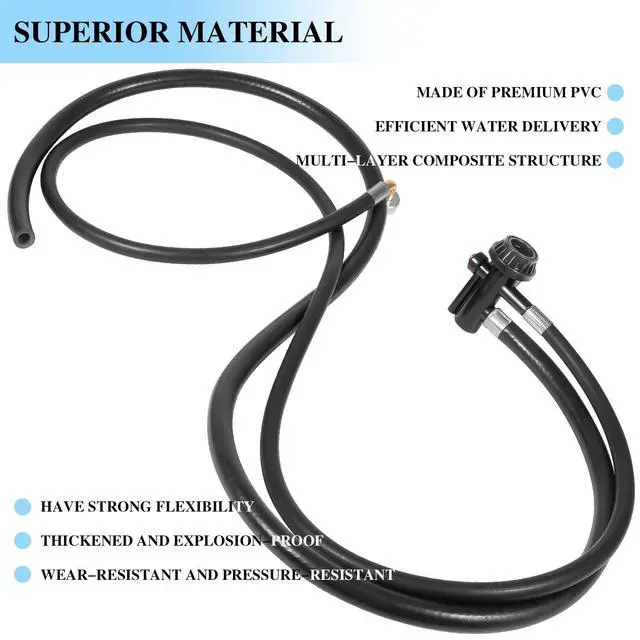 Alt view image 5 of 7 - 6FT WD24X10066 WD24X10043 Portable Dishwasher Drain and Fill Hose Unicouple Assembly for GE 2813323 AP5789090 PS8746200 WD24X10043