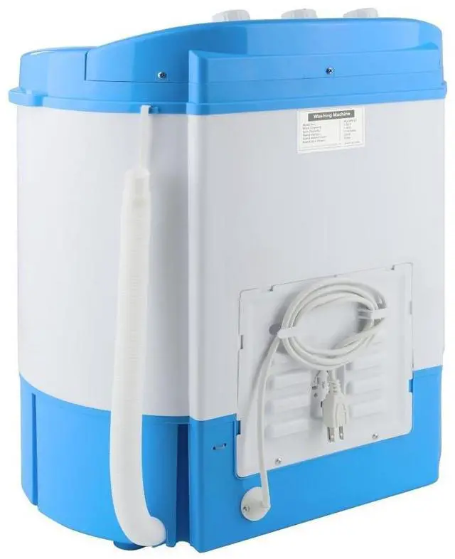 Alt view image 2 of 7 - Upgraded Version Portable Washer & Spin Dryer, Mini Washing Machine, Twin Tubs, Spin Cycle w/Hose, 11lbs. Capacity, 110V - Ideal For Compact Laundry