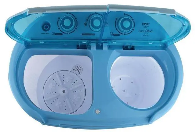 Alt view image 3 of 7 - Upgraded Version Portable Washer & Spin Dryer, Mini Washing Machine, Twin Tubs, Spin Cycle w/Hose, 11lbs. Capacity, 110V - Ideal For Compact Laundry