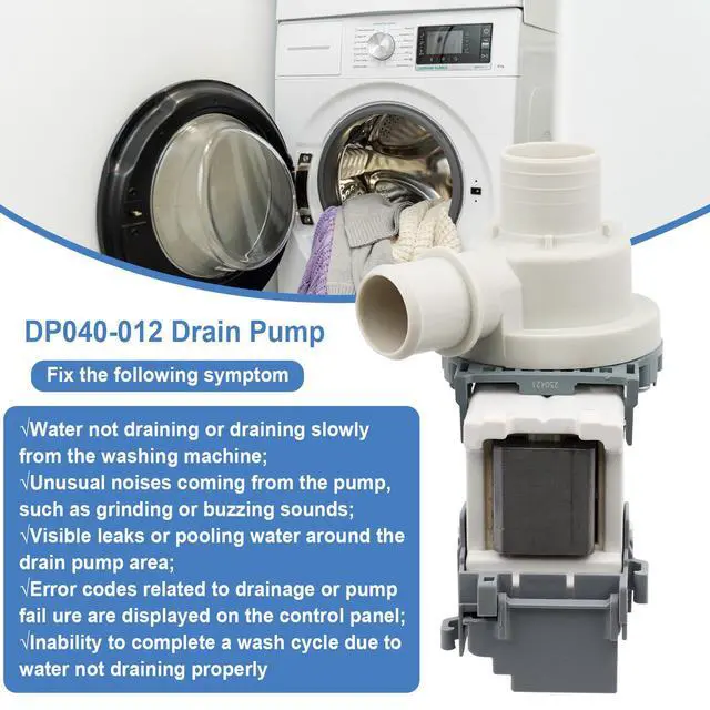 Alt view image 5 of 7 - DP040-012 4681EA1007A Drain Pump Compatible with LG, Kenmore Washer Drain Pump, Replacement for 4681EA1007A 1089358 AP5604958 EAP11706439 2649379 AP5605335