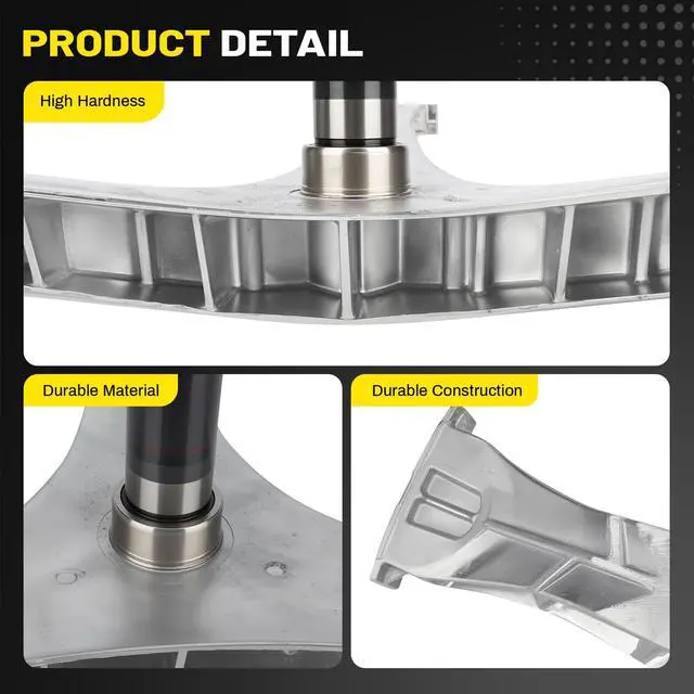 Alt view image 6 of 7 - DC97-17004B Washer Flange Shaft Assembly with 6-Pack DC60-40137A Spider Hex Bolts - Compatible with Samsung Washing Machines - Replaces DC97-17004A/C/D/E, AP5800144, 4000061, PS8764285