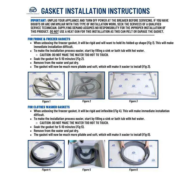 Alt view image 2 of 7 - 00701333 00674705 Clothes Washer Door Boot Gasket Replacement