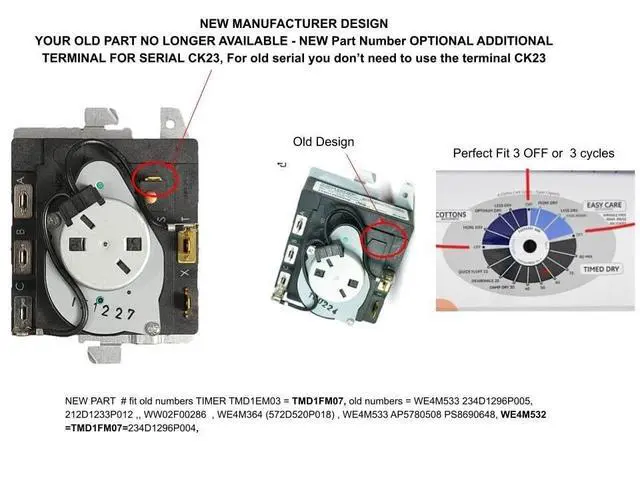 Alt view image 2 of 5 - TMD1FM07 Dryer Timer NORM Pacific Model TMD1FM07 TMD1FM07