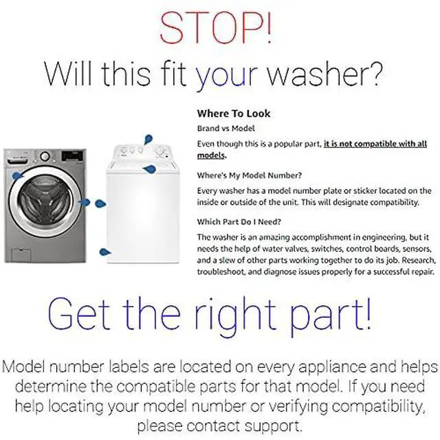 Alt view image 2 of 6 - W10271610 4443594 Clothes Washer Pressure Switch Replacement Model Specific Not Universal