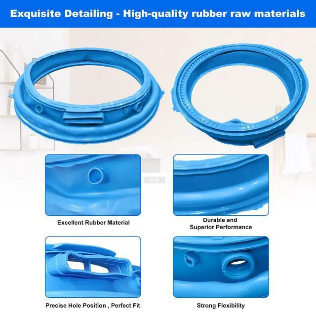Alt view image 3 of 7 - Upgraded WH05X29521 Washer Door Boot Gasket Seal Replacement Compatible With GE Washing Machine Model GFW510SCN0WW GFW550SPN2DG Replace WH05X29521 PD00064690 4978358 AP6983548 PS12743602 EAP12743602