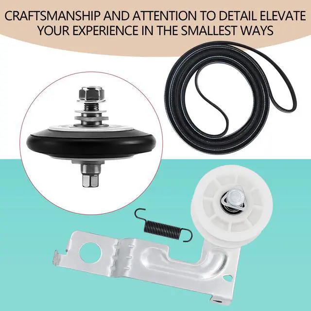 Alt view image 2 of 7 - DLEX4270V DLGX4371K DLEX4270W DLGX3371W Dryer Drum Roller Kit Fit for DLEX3900W DLGX9001V DLGX3371V DLG3051W DLEX3900B DLE9577SM DLGX3901W DLG8388NM DLE7200VE DLG3171W DLEX7800WE DLGX7701VE