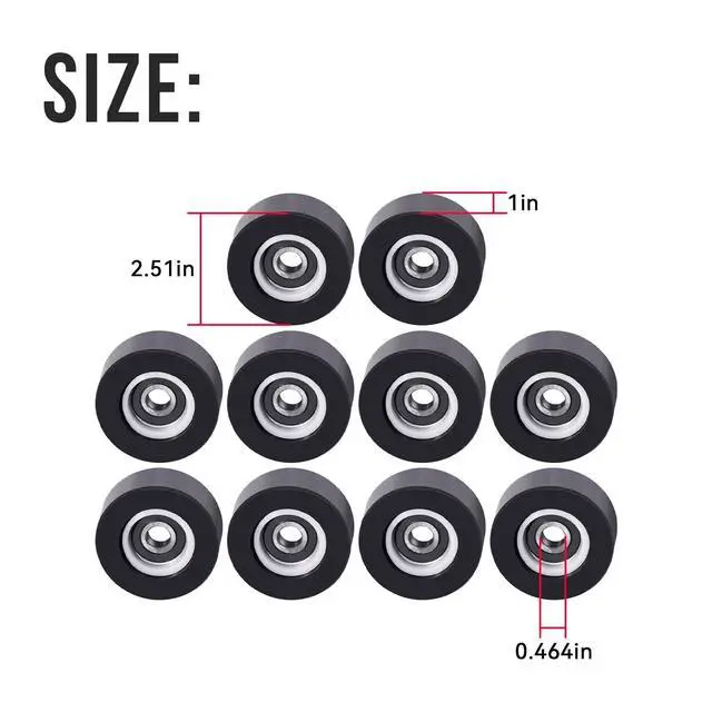 Alt view image 4 of 7 - 10 Pcs 70298701 / 70298701P Dryer Support Roller Bearings Compatible with Huebsch,Speed Queen Dryer(Replace#70568201/70298701/ 70616701)