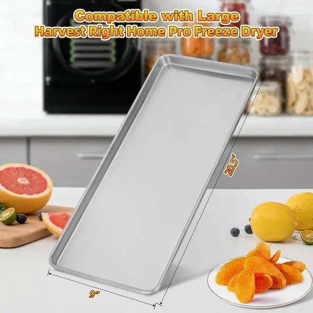 Alt view image 2 of 7 - Freeze Dryer Trays, Large Metal Trays(6 Pcs) | Compatible with Harvest Right Home Pro Freeze Dryer, Includes 100 Pcs Parchment Paper & 20 Tray Stackers