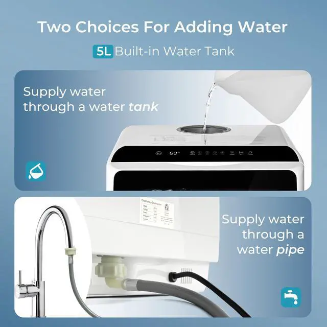 Alt view image 5 of 7 - 6 Programs Countertop Dishwasher Portable, 40dB, 360° Coverage | 6-Program (Normal, ECO, Quick, Baby Care/Strong, Fruit, Dry), 73h Ventilation, Time-Saving, for Apartment