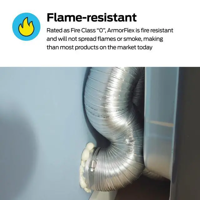 Alt view image 3 of 7 - 8 Foot ArmorFlex Dryer Vent, Flexible Aluminum Duct with Clamps, Semi-Rigid, 69028 (Pack of 12)
