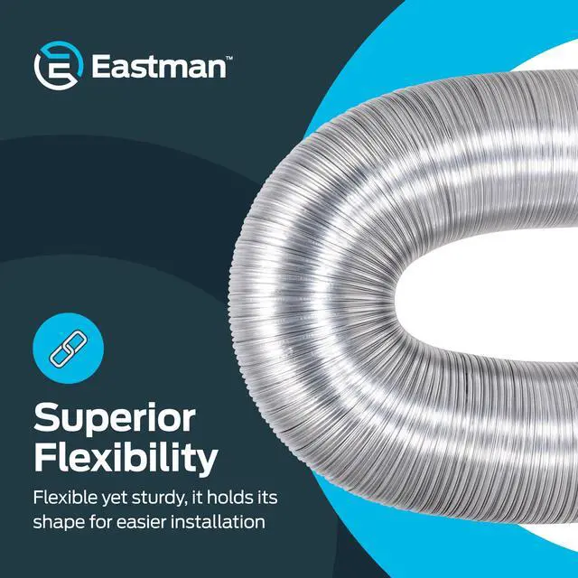 Alt view image 4 of 7 - 8 Foot ArmorFlex Dryer Vent, Flexible Aluminum Duct with Clamps, Semi-Rigid, 69028 (Pack of 12)