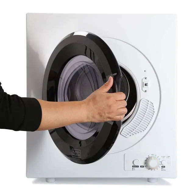 Alt view image 5 of 7 - 2.65 Cu. Ft. Portable Dryer, 8.8 lb. Capacity, BCED26, White | 8.8 lb. Capacity Electric Dryer, 1400W 120V Vented, Stainless Steel Drum, Dryers for Laundry for Standard Wall Outlet