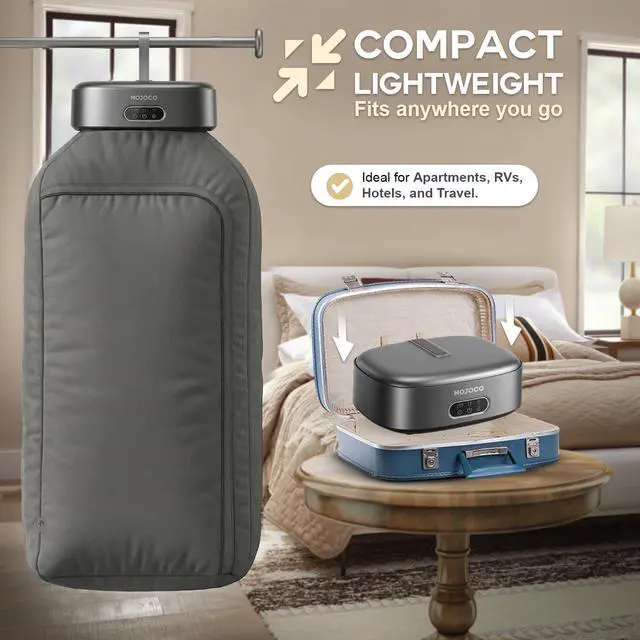 Alt view image 4 of 7 - Portable Clothes Dryer - Mini/Compact Dryer for Apartment, RV, Travel - Small Quiet Fast-Drying Machine with Adjustable Timer & Hassle-Free Setup