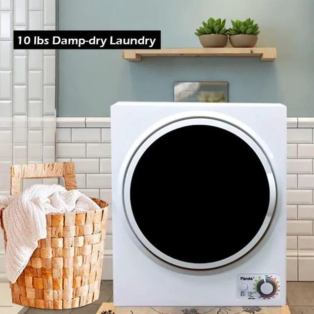 Alt view image 7 of 7 - Portable Clothes Dryer 1.5 Cu.Ft. Compact Dryer 850W 120V | Stainless Steel Tub; Vented Front Load Dryer; Ideal for Apartments, Dorms & Smalls Laundry Spaces