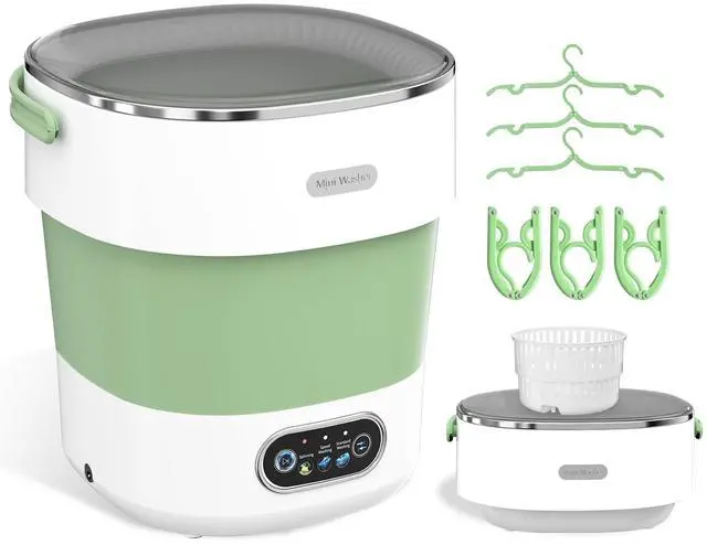 Main image of Portable Foldable Mini Washing Machine for Delicates & Small Loads | Portable 20L foldable washer with spin basket 3 wash modes. Ideal for baby clothes, underwear, dorms, RVs