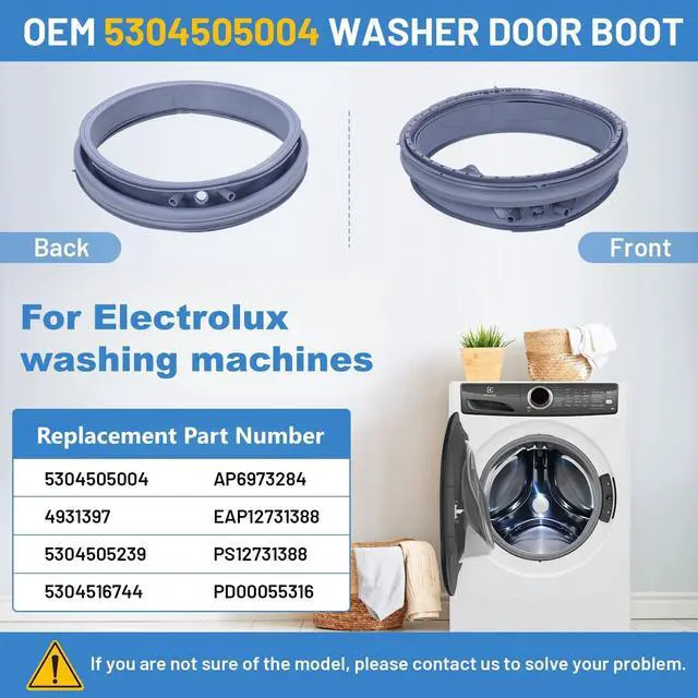 Alt view image 2 of 7 - 5304505004 for Electrolux Washer Door Seal EFLS627UTT0 EFLS617STT0 EFLS527UIW0 EFLS517SIW0 EFLS627UIW0 EFLS627UTT1 EFLS627UIW1 EFLS517STT0 EFLS527UIW1 EFLS527UTT2 EFLS617SIW0 EFLS627UIW2