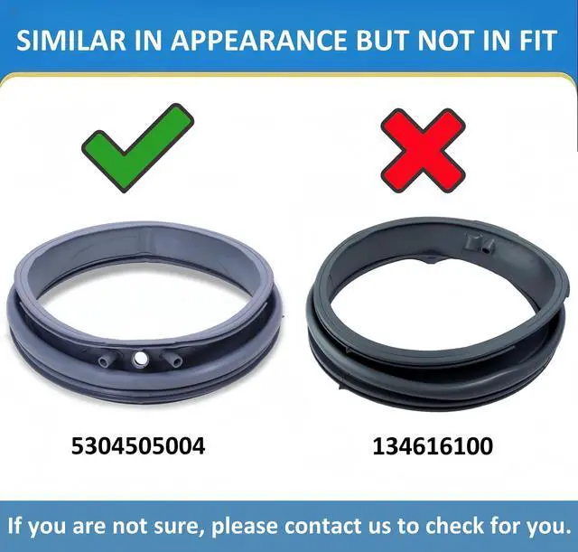 Alt view image 6 of 7 - 5304505004 for Electrolux Washer Door Seal EFLS627UTT0 EFLS617STT0 EFLS527UIW0 EFLS517SIW0 EFLS627UIW0 EFLS627UTT1 EFLS627UIW1 EFLS517STT0 EFLS527UIW1 EFLS527UTT2 EFLS617SIW0 EFLS627UIW2