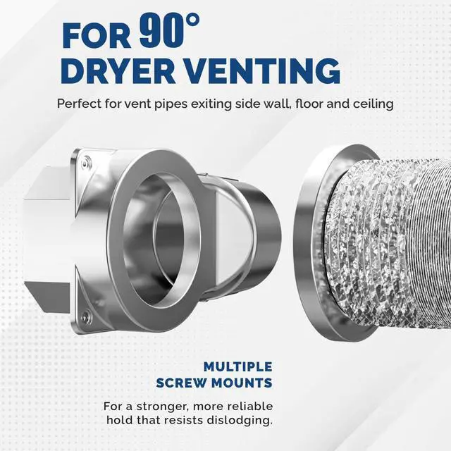 Alt view image 4 of 6 - DV-90 Magnetic Dryer Vent Connector Kit - Airtight Quick-Installation for Tight Spaces, Easy lint Cleaning, Strong Magnet Self-Alignment Design with 2.6ft 6" Duct & two Clamps