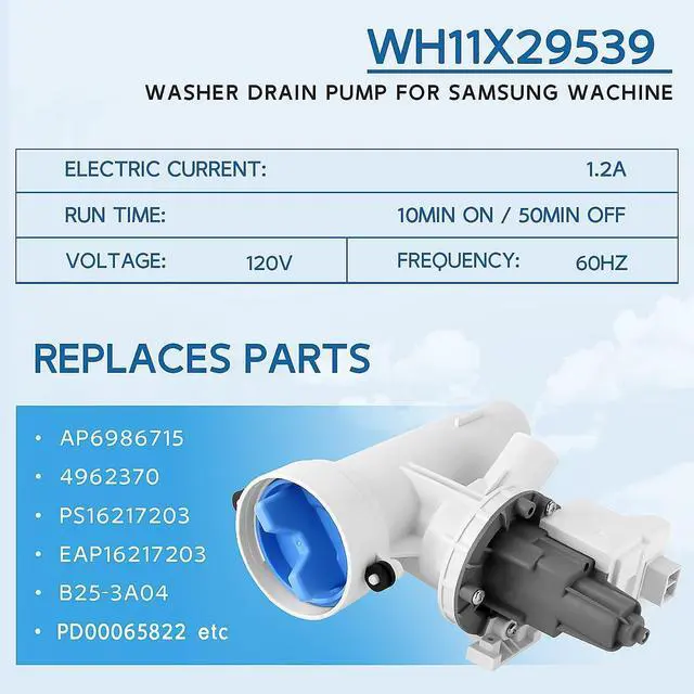 Alt view image 4 of 7 - Upgraded WH11X29539 WH11X39237(OEM) Washer Drain Pump Filter Assembly, Fit for GFW550SSN0WW GFW550SSN1WW GFW550SSN2WW GFW550SSN3WW GFW550SSN4WW GFW550SSN5WW GFW550SPN0DG for GE Top Load Washer Parts