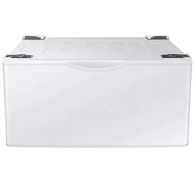 Alt view image 2 of 4 - 27-Inch Washer Dryer Pedestal Stand w/ Pull Out Laundry Storage Drawer, Stainless Steel, WE402NW/A3, White