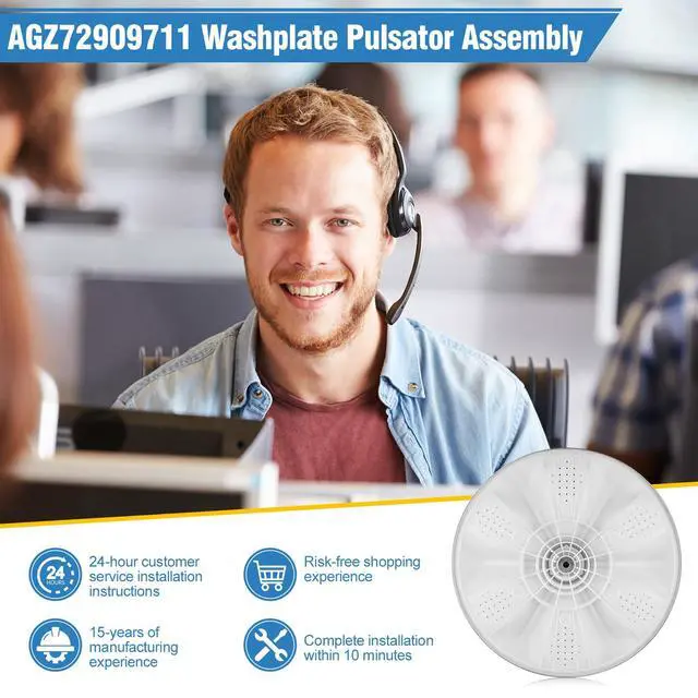 Alt view image 7 of 7 - AGZ72909711 Agitator Plate with 5006EA3009B Washer Pulsator Cap Compatible with l-g Washer AGZ72909702 Washplate Pulsator Assembly Replaces: AP6800730, 4873462, AGZ72909703, PS12588963