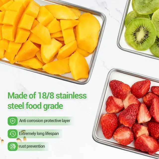 Alt view image 3 of 7 - Metal Trays for Harvest Right Freeze Dryer, Medium Freeze Dryer accessories | Compatible with Harvest Right Freeze Dryer Medium Trays (5 Pcs) + 18 Original Tray Stackers Included