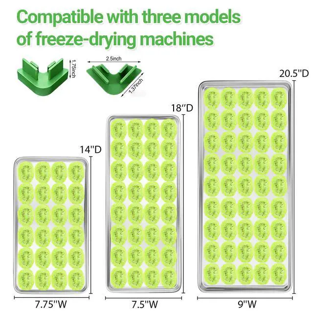 Alt view image 5 of 7 - Metal Trays for Harvest Right Freeze Dryer, Medium Freeze Dryer accessories | Compatible with Harvest Right Freeze Dryer Medium Trays (5 Pcs) + 18 Original Tray Stackers Included