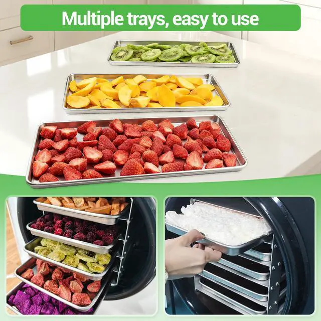 Alt view image 6 of 7 - Metal Trays for Harvest Right Freeze Dryer, Medium Freeze Dryer accessories | Compatible with Harvest Right Freeze Dryer Medium Trays (5 Pcs) + 18 Original Tray Stackers Included
