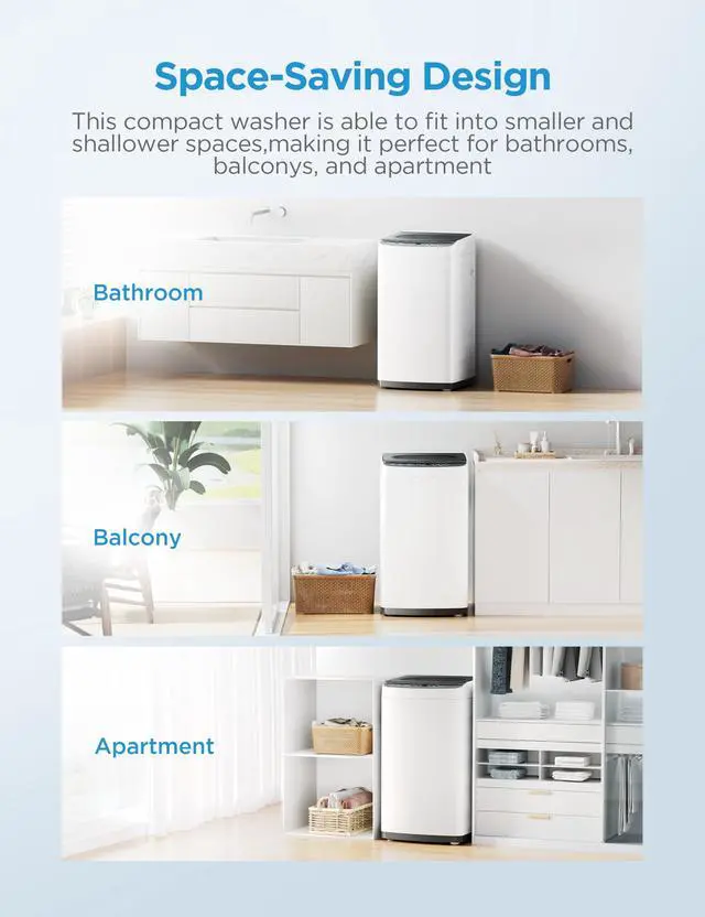 Alt view image 2 of 7 - Portable Washing Machine 0.9 Cu.ft for Homes & Apartments White