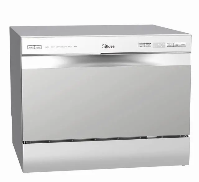 Alt view image 2 of 7 - Countertop Dishwasher Portable, 6 Place Settings, Energy Star | Mini Dishwasher with 6+2 Cycles, 52 dB Quiet & Compact, Perfect for Apartments, Dorms, or RVs, Silver