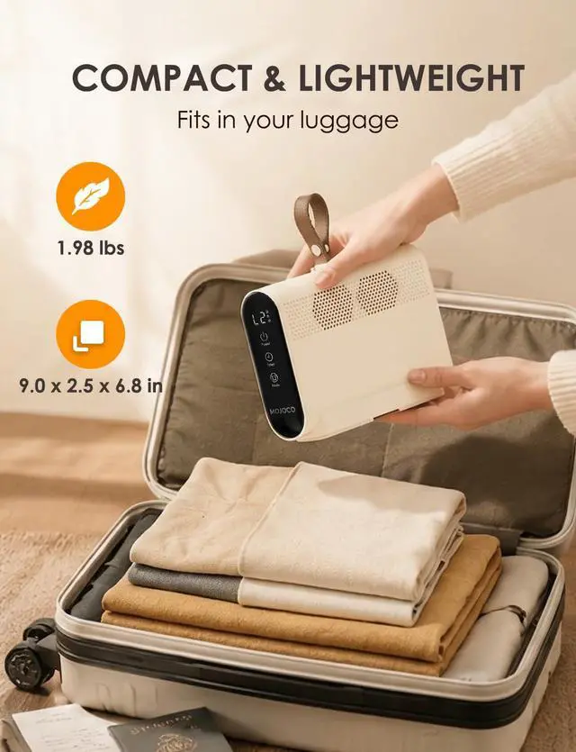 Alt view image 2 of 7 - Travel Clothes Dryer - Global Voltage Mini Portable Dryer with Timer & Quiet Operation - Small & Compact dryer for Dorms, Apartments, RVs
