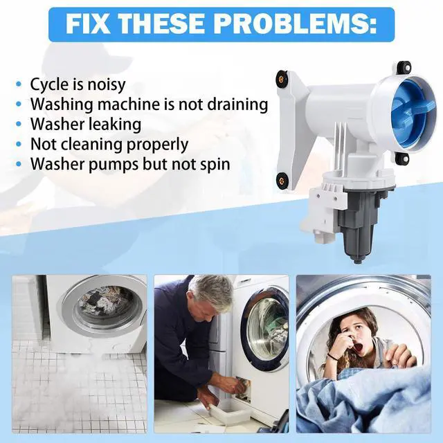 Alt view image 4 of 7 - Upgraded WH11X29539 WH11X39237 Washer Drain Pump & Filter Assembly | Compatible with GE Front Load Washer, Replaces AP6986715 PS16217203 EAP16217203 4962370 B25-3A04 PD00065822